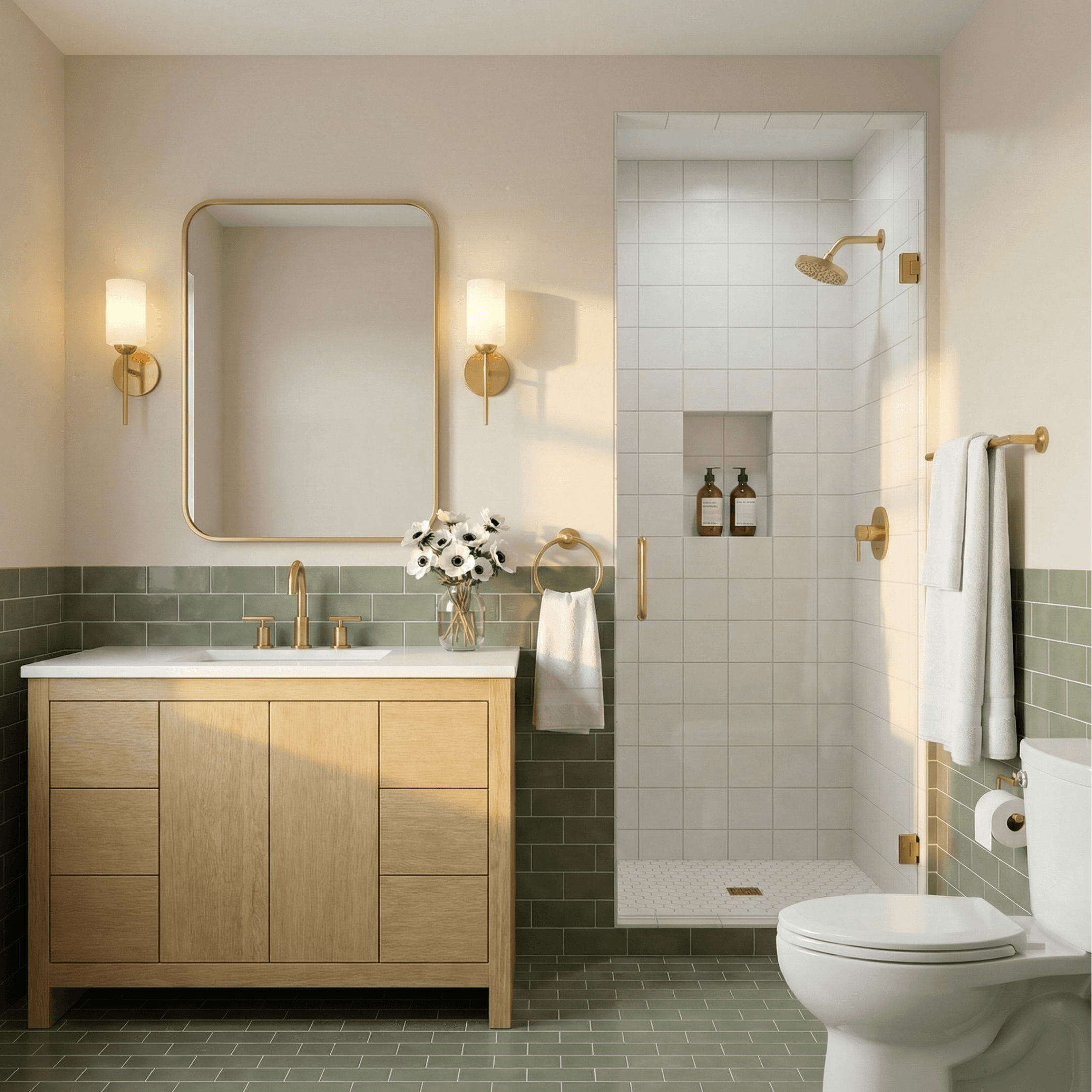 Sageblush bathroom design 1